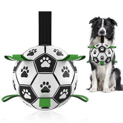 Interactive Dog Football Toy – Inflated Training Ball for Large Dogs & Outdoor Play