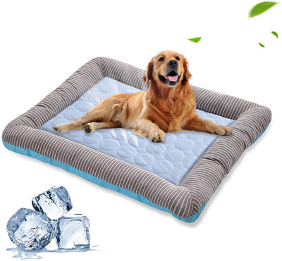 Dog Cooling Mat – Ice Silk Summer Bed for Dogs & Cats, Breathable & Soft