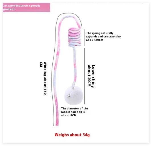 Cat Toy – Spring with Rabbit Hair Ball