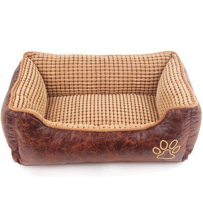 Kennel Dog Bed With Paw Print