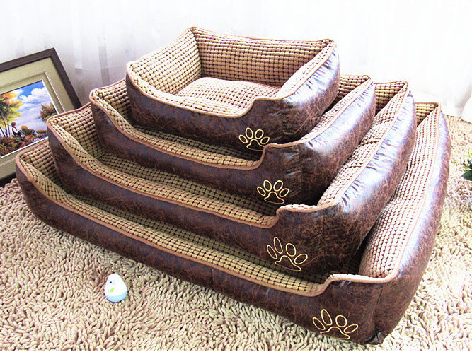 Kennel Dog Bed With Paw Print