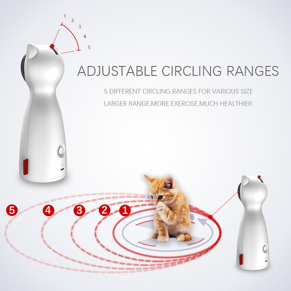 Creative Cat Pet LED Laser Toy - Smart Automatic Cat Exercise Training Toy