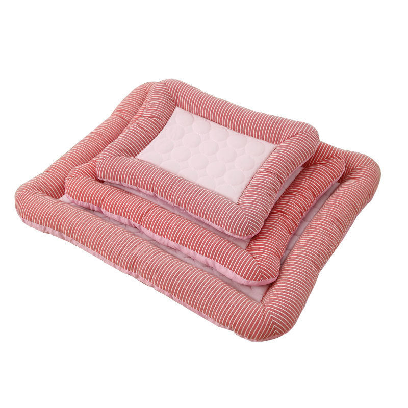 Dog Cooling Mat – Ice Silk Summer Bed for Dogs & Cats, Breathable & Soft