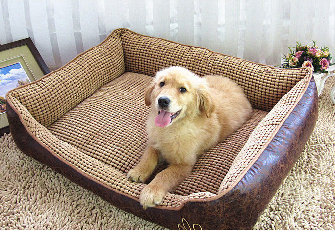Kennel Dog Bed With Paw Print