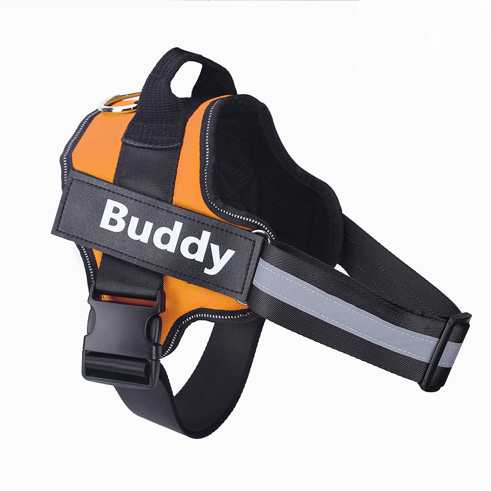 Personalized Dog Harness NO PULL, Reflective, Breathable Vest - Custom Patch in Various Colours.
