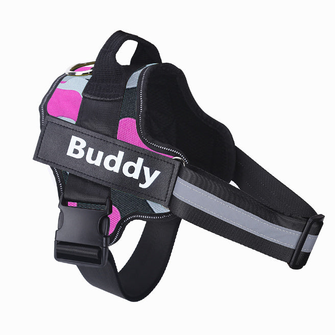 Personalized Dog Harness NO PULL, Reflective, Breathable Vest - Custom Patch in Various Colours.