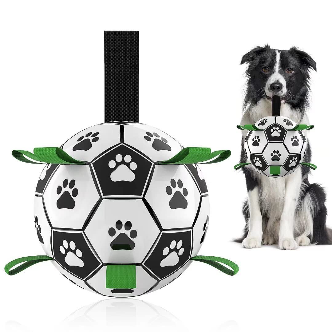 Interactive Dog Football Toy – Inflated Training Ball for Large Dogs & Outdoor Play