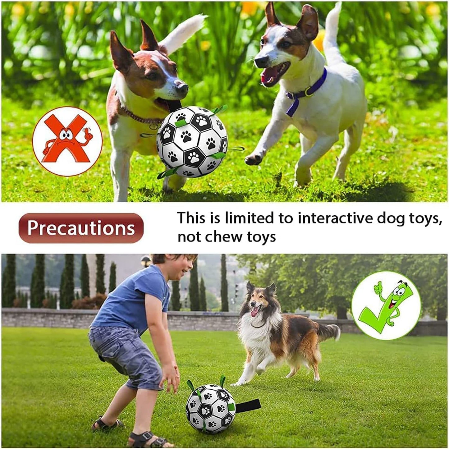 Interactive Dog Football Toy – Inflated Training Ball for Large Dogs & Outdoor Play