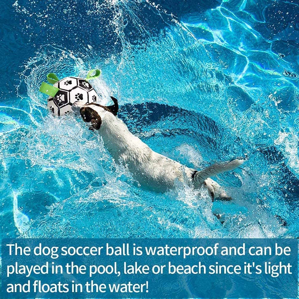 Interactive Dog Football Toy – Inflated Training Ball for Large Dogs & Outdoor Play