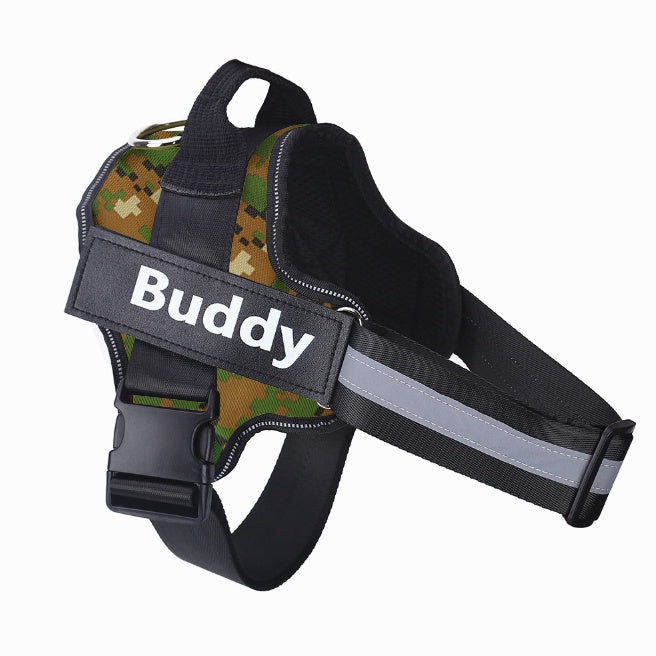 Personalized Dog Harness NO PULL, Reflective, Breathable Vest - Custom Patch in Various Colours.