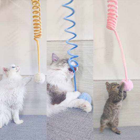 Cat Toy – Spring with Rabbit Hair Ball