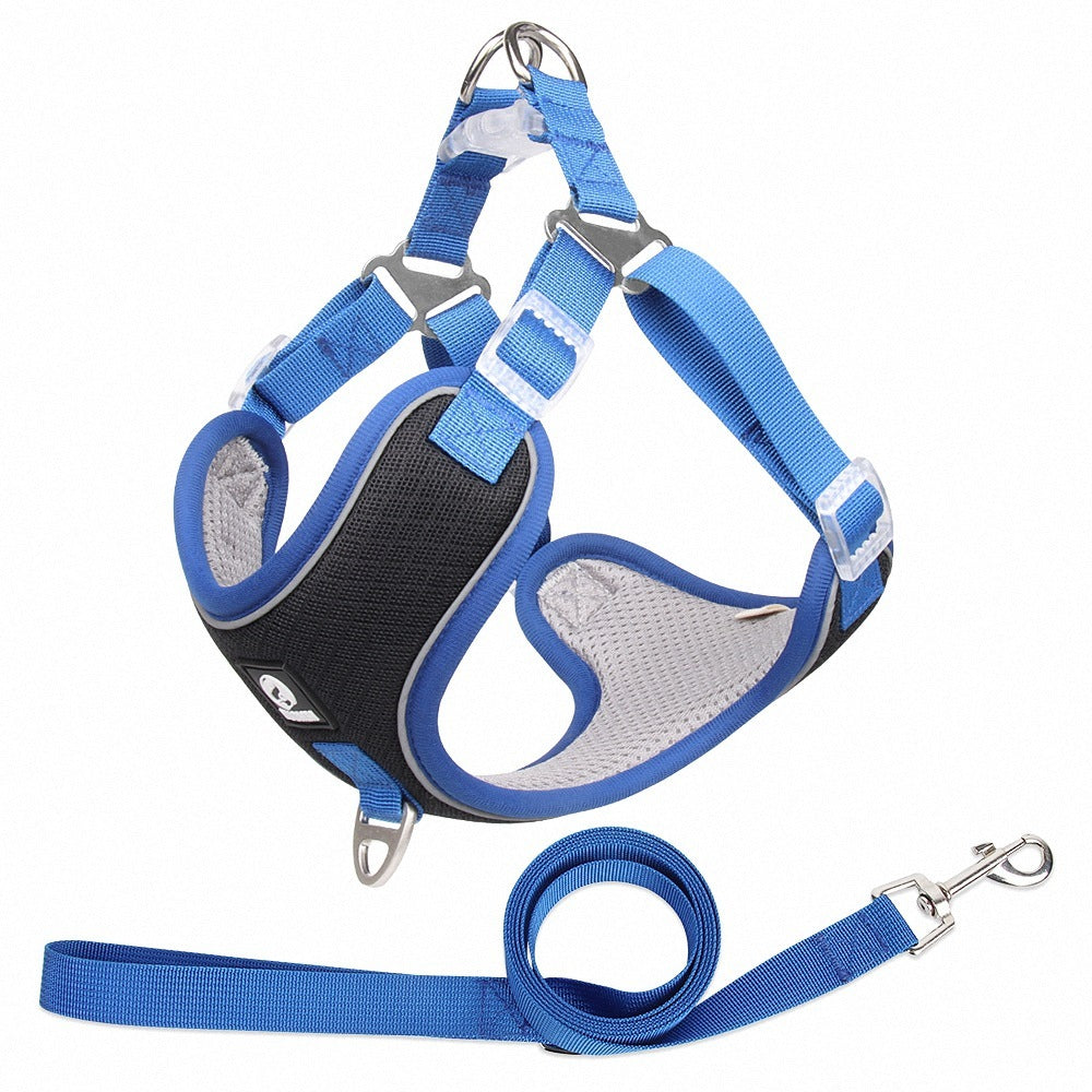 Dog Harness - Adjustable, Breathable, Mesh Reflective Saddle For Small & Medium Dogs