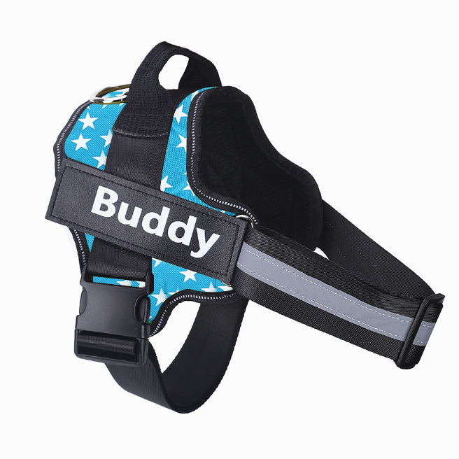 Personalized Dog Harness NO PULL, Reflective, Breathable Vest - Custom Patch in Various Colours.