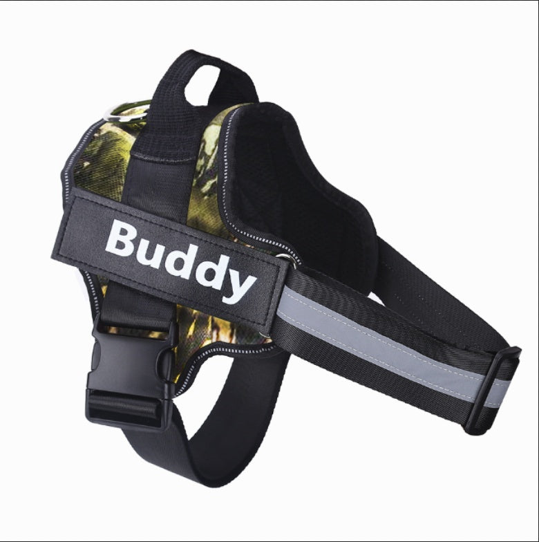 Personalized Dog Harness NO PULL, Reflective, Breathable Vest - Custom Patch in Various Colours.