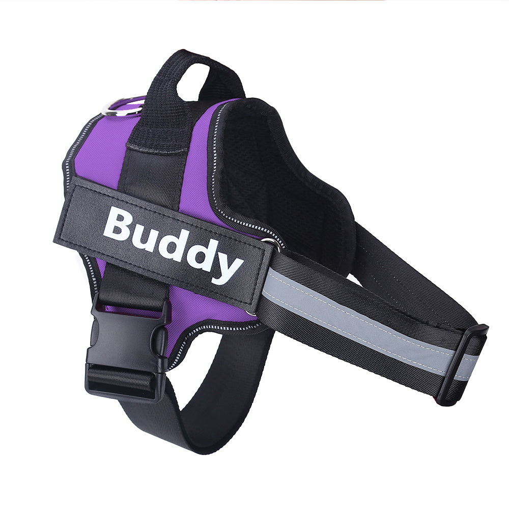 Personalized Dog Harness NO PULL, Reflective, Breathable Vest - Custom Patch in Various Colours.