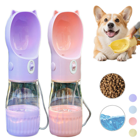 2 In 1 Portable Dog Water Bottle & Treat Holder