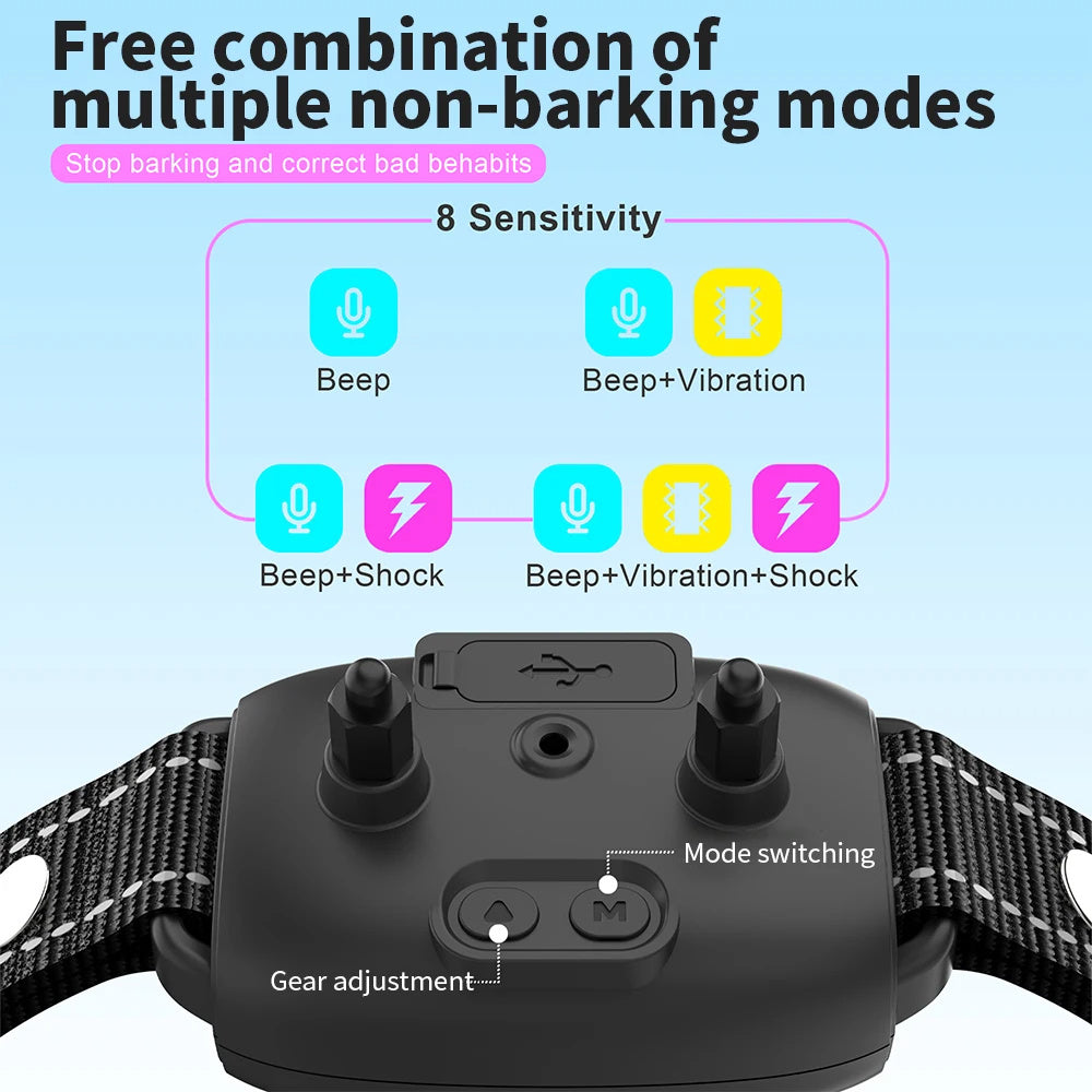 Smart Automatic Anti Barking Dog Collar - Rechargeable Bark Restrictor