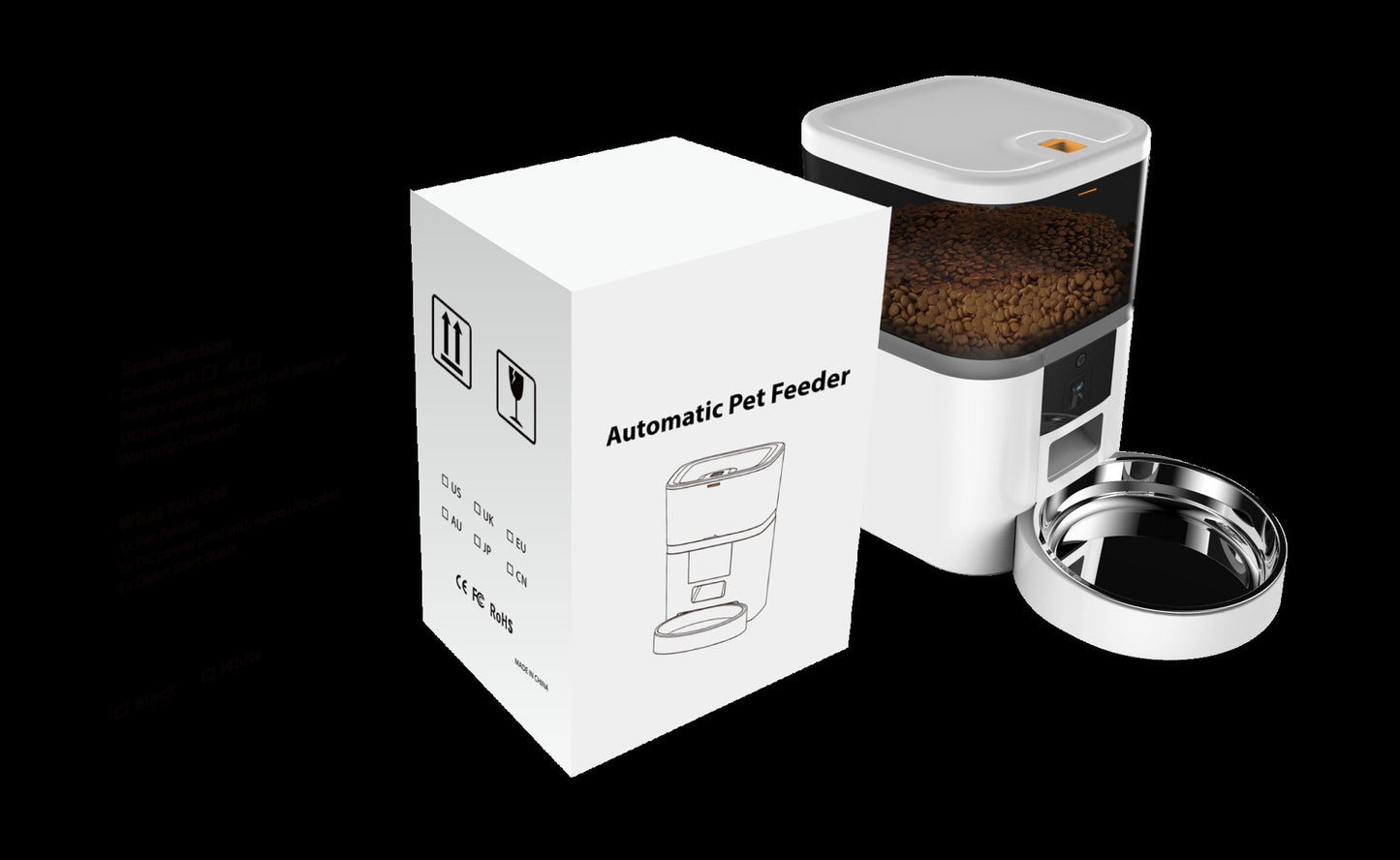 Smart Automatic Pet Feeder with Built-In Camera & App Control 🐾
