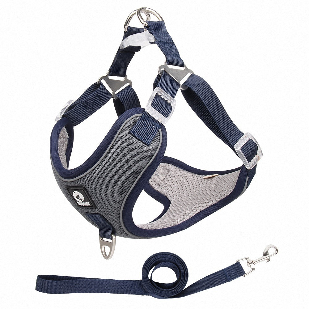 Dog Harness - Adjustable, Breathable, Mesh Reflective Saddle For Small & Medium Dogs