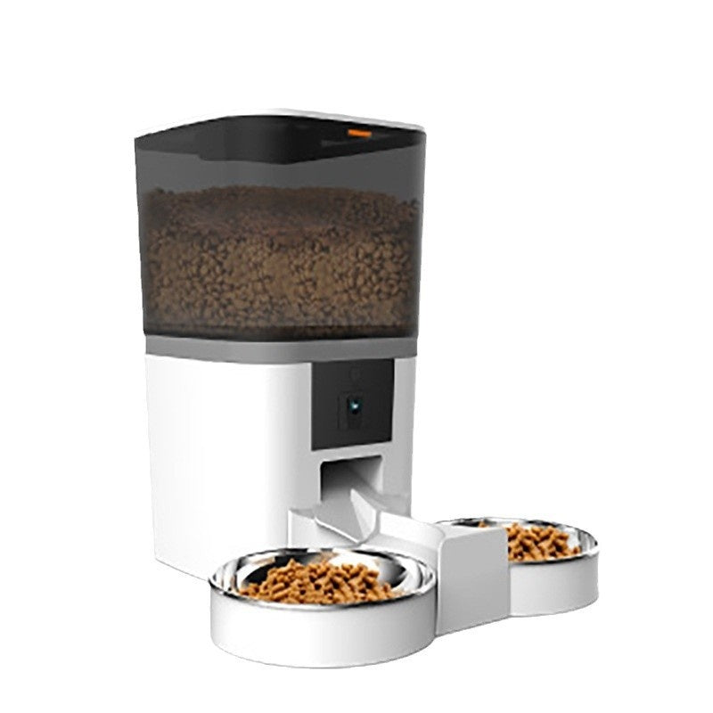 Smart Automatic Pet Feeder With Double Bowl/Split Feed, Hd Camera & App Control 🐾