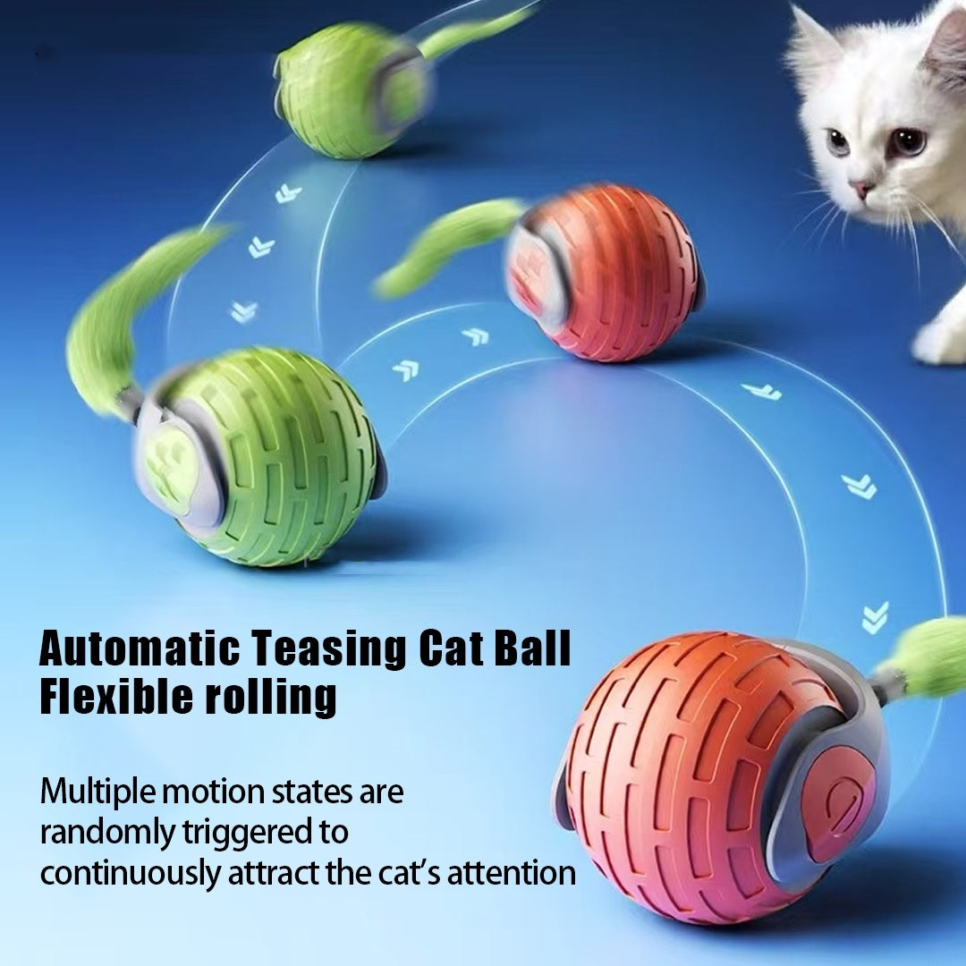 Interactive Cat Toy USB Rechargeable – Smart Electric Rolling Ball for Active Play and Exercise