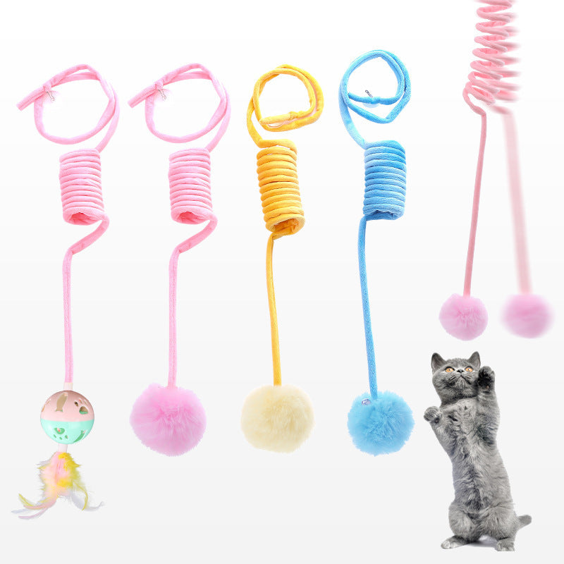 Cat Toy – Spring with Rabbit Hair Ball