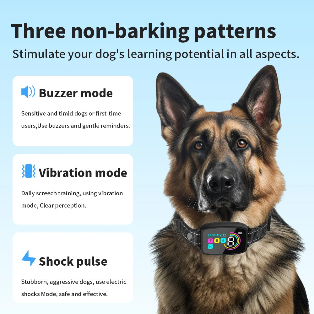 Smart Automatic Anti Barking Dog Collar - Rechargeable Bark Restrictor