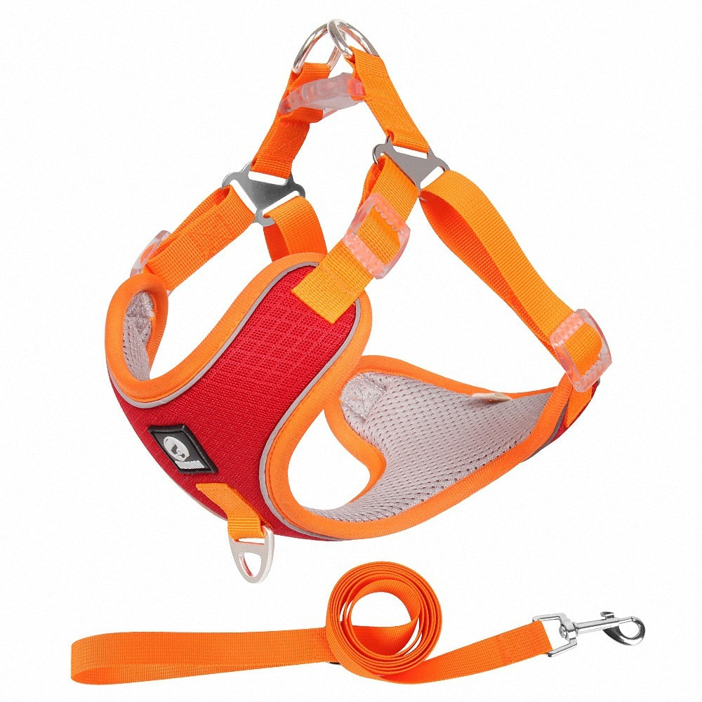 Dog Harness - Adjustable, Breathable, Mesh Reflective Saddle For Small & Medium Dogs