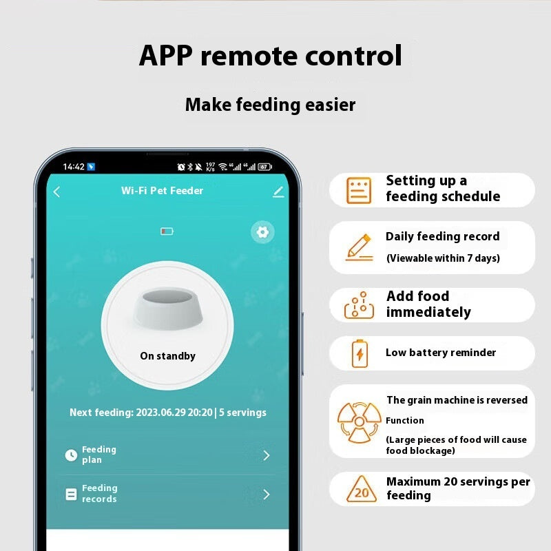 Smart Automatic Pet Feeder With Double Bowl/Split Feed, Hd Camera & App Control 🐾