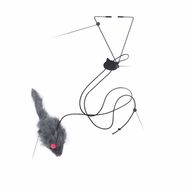 Telescopic Hanging Door Mouse - Cat Toy