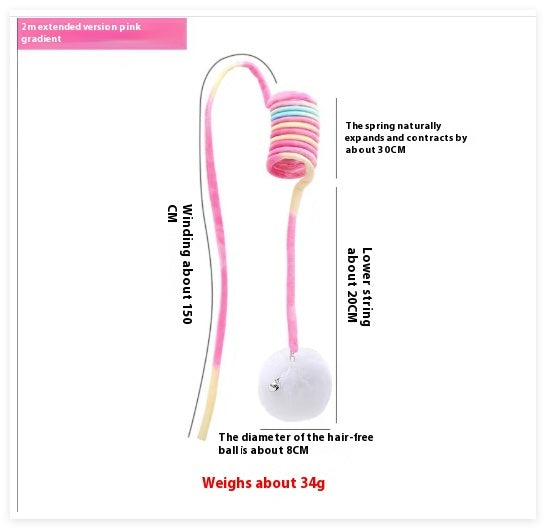 Cat Toy – Spring with Rabbit Hair Ball